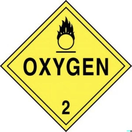 Accuform DOT PLACARD HAZARD CLASS 2  GASES MPL204CT10 MPL204CT10